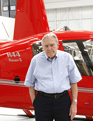 Robinson Helicopter Company founder Frank Robinson retires